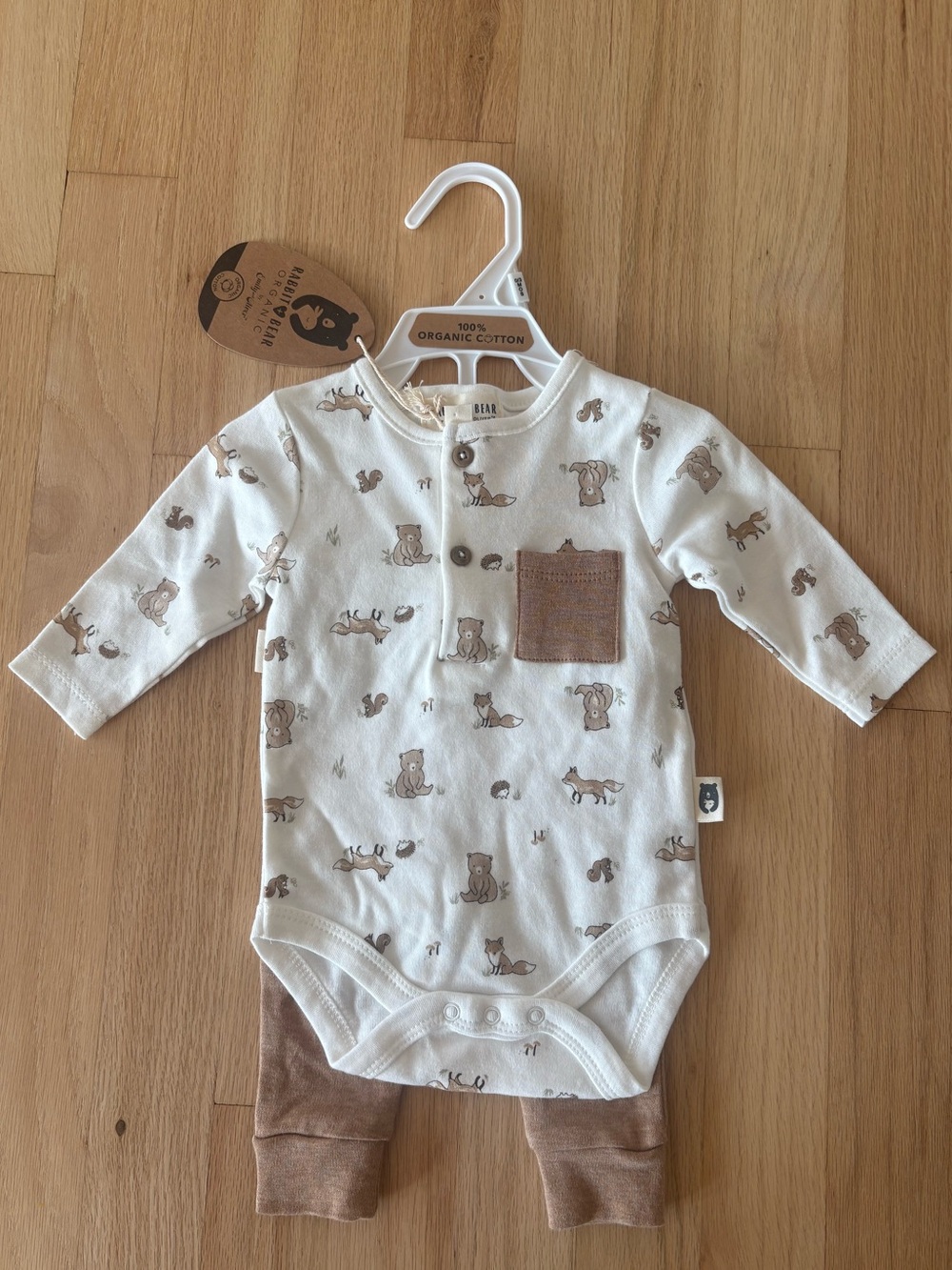 Rabbit + Bear Baby Outfit